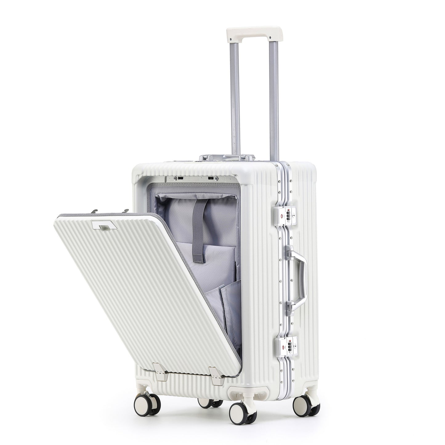 Multifunctional Aluminum Frame Luggage with USB Port