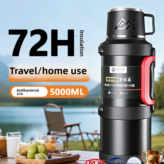 Large capacity travel thermos